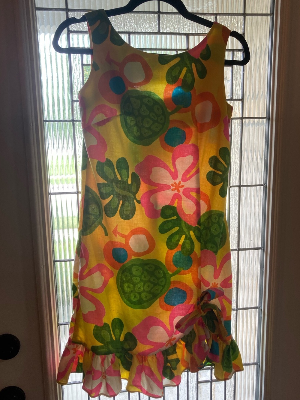 NALII HONOLULU Ruffled Psychedelic Mini Dress - Size XS/S - RARE FIND!!!